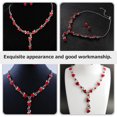 thumbnail image 2 of SHISUYAN 1 Ensemble Collier et Boucles d'Oreilles Roses pour Femmes Mariage Fête Bijoux, 2 of 9