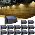 thumbnail image 1 of Luces solares para vallas FLITI, brillantes y resistentes al agua, paquete de 12, 1 of 6