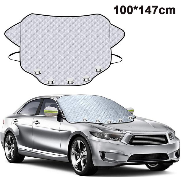 Cubierta de granizo para parabrisas de coche, cubierta de parabrisas para hielo y nieve con 4 capas, protector y imanes de doble diseño fijo para todo el tiempo, nieve de coche al aire libre brand modelStyleType