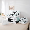 thumbnail image 6 of Homewish Cartoon Black Cats Twin Bedding Sets 7-Piece for Kids Teens,Kawaii Animal Bedding Comforter Set Microfiber,Abstract Geometric Breathable Sheet Sets,Super Cozy Room Decor,Reversible, 6 of 8