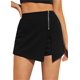 thumbnail image 1 of Falda asimétrica con cierre y dobladillo dividido para mujer Negro XS Negro XS Xishao ropa, 1 of 2
