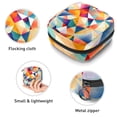 thumbnail image 3 of Geometric Cube Period Pouch Sanitary Napkin Organizer Travel Storage Bag - Small Leather Pouch Included, 3 of 6