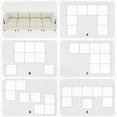 thumbnail image 3 of Modern Fabric Modular Sectional Sofa 220cm for Living Room with Storage, 3 of 15