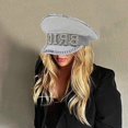 thumbnail image 4 of Sparkling Diamond Bride Hat Wedding Props White Sequins and Encrusted Pearls for Wedding Engagement Bachelorette Party, 4 of 4