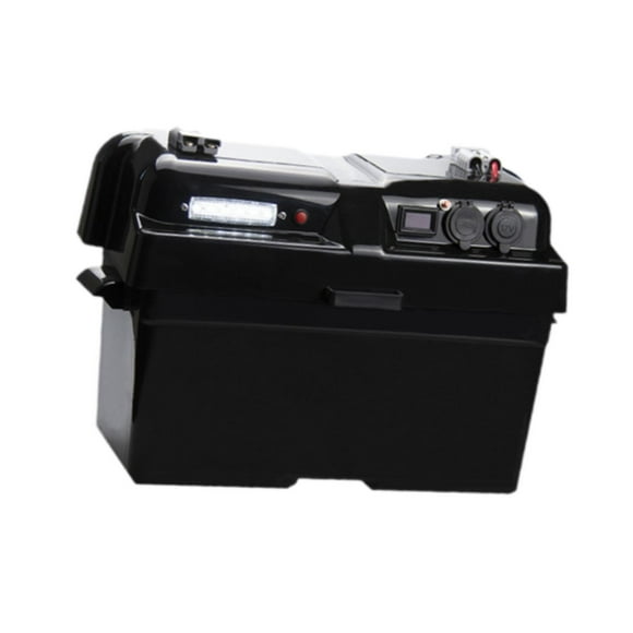 figatia Battery Storage Box Organizer for Trolling Motor Motorcycles Boat