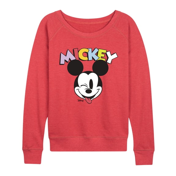 Disney - Mickey Wink - Women's French Terry Long Sleeve Pullover