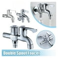thumbnail image 3 of Bathroom Sink Mixer 4-point Interface Double Head Brass Water Valve Kitchen Mixer Tap, 3 of 7