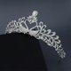 thumbnail image 2 of Swan Love Heart Bridal Crown Crystal Wedding Tiara Hair Party Headdress Elegant Hair Accessory (Silver), 2 of 4