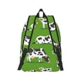 thumbnail image 3 of Daiia Cows With Calfs Green Vintage Canvas Backpack for Men and Women ,Hiking Backpack,Travel Laptop Bag for School,Large Capacity Backpack, 3 of 8