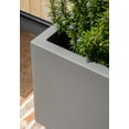 thumbnail image 6 of Veradek Block Series Cube Small 18" Plastic Planter - Gray, 6 of 17