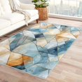 thumbnail image 1 of 4x5 Area Rug Marble Rugs, Abstract Carpet for Living Room Bedroom Geometric Patterned Indoor Home Decor, Non Slip Soft & Low Pile Large Washable Rug ZH&130, 1 of 7