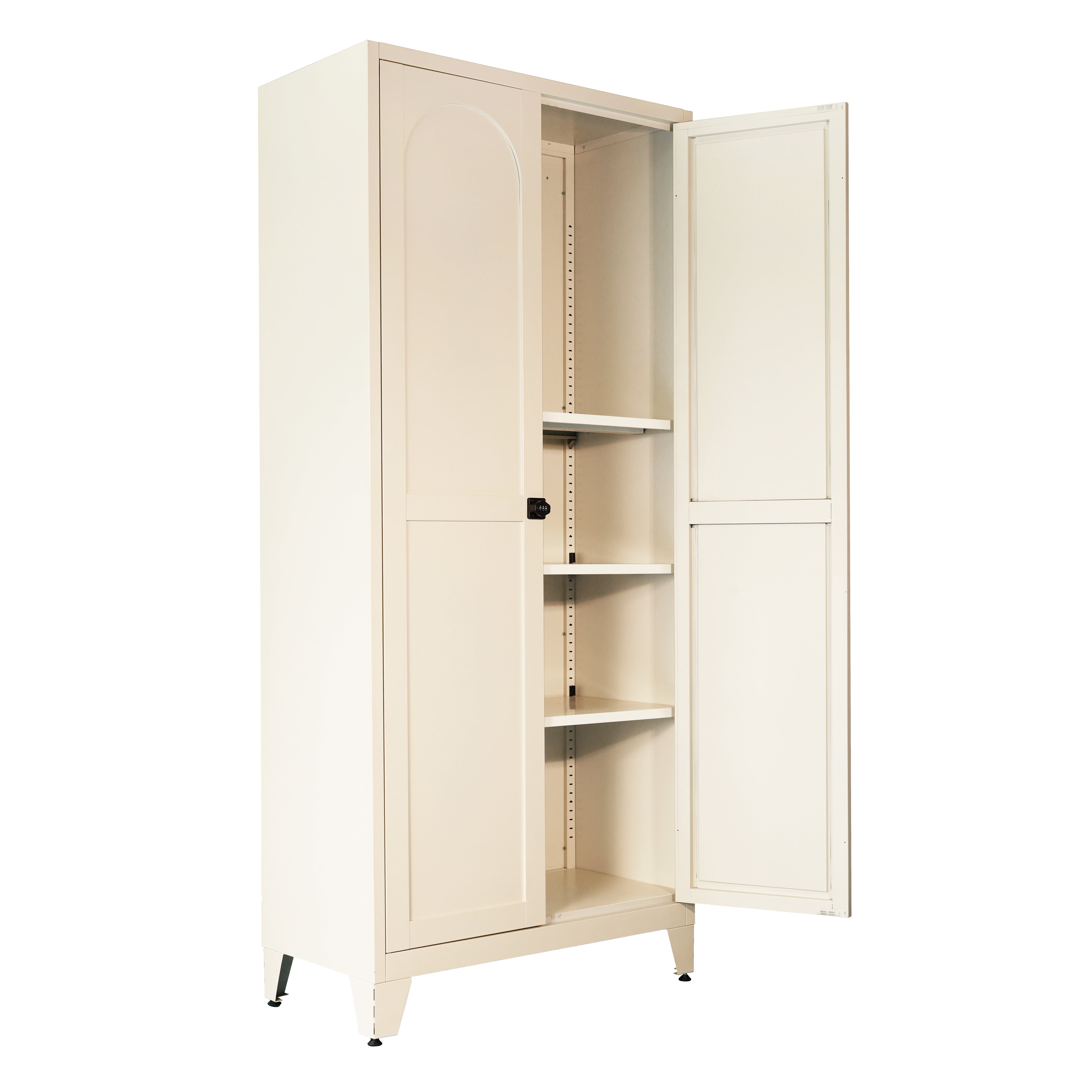 Homy Casa 71" Locking Metal Storage Cabinet with Adjustable Shelves for Office, Kitchen, Bedroom