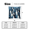 thumbnail image 5 of Penguin Velvet Throw Pillow Covers Set of 2 with Unique Patterns in Sizes 16x16, 18x18, and 20x20 Inches for Chair Pillow, 5 of 6