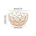 thumbnail image 3 of Luxcidy Crystal Votive Candle Holders Tealight Candle Holders Crystal Bowl Candle Stands Decorative Jewel Candle Centerpiece for Table Centerpieces Wedding Party Home Decor Holiday(Gold), 3 of 6
