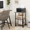 thumbnail image 2 of VASAGLE Industrial Printer Stand 3-Tier Machine Cart with Wheels and Adjustable Table Top Greige and Black, 2 of 9
