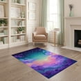 thumbnail image 2 of ODIKA Galaxy Pink Tie Dye Kawaii Mermaid Border Shaped Pet Friendly & Kids Safe Play for Playroom, Bedroom, Reading Nook, 2 of 7