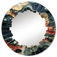 thumbnail image 2 of Designart "Organic Forms of Biomorphism II" Biomorphism Round Wall Mirror - Modern Oval Printed Decorative Oversized Mirror - Multiple Color Options, 2 of 4