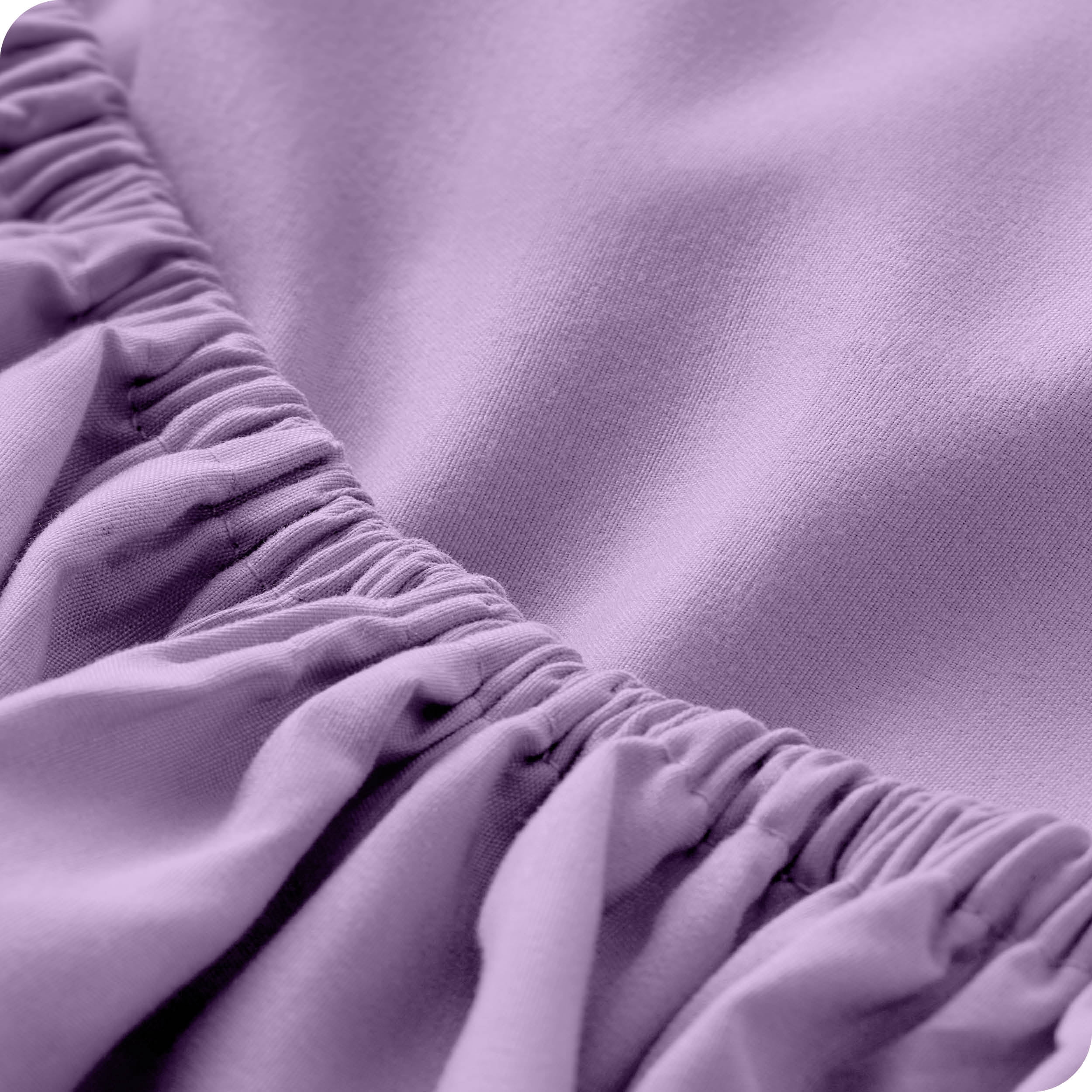 Bare Home Lavender Microfiber Sheet Set, Wrinkle Resistant, Deep Pocket, Twin