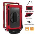 thumbnail image 4 of FIEWESEY for Samsung Galaxy Tab S8 Tablet Case,Adjustable Shoulder Strap Hand Strap Rotatable Stand Kids Shockproof Protective Case for Samsung Galaxy Tab S8/Galaxy Tab S7 11 Inch(Red/Black), 4 of 6