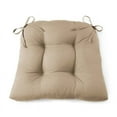 thumbnail image 3 of Mainstays Faux Suede 14.5" Chair Cushion with Ties, 4 Pack, Brownstone, 3 of 5