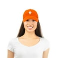 thumbnail image 2 of DALIX Soft Serve Ice Cream Hat Cotton Baseball Cap in Orange, 2 of 7