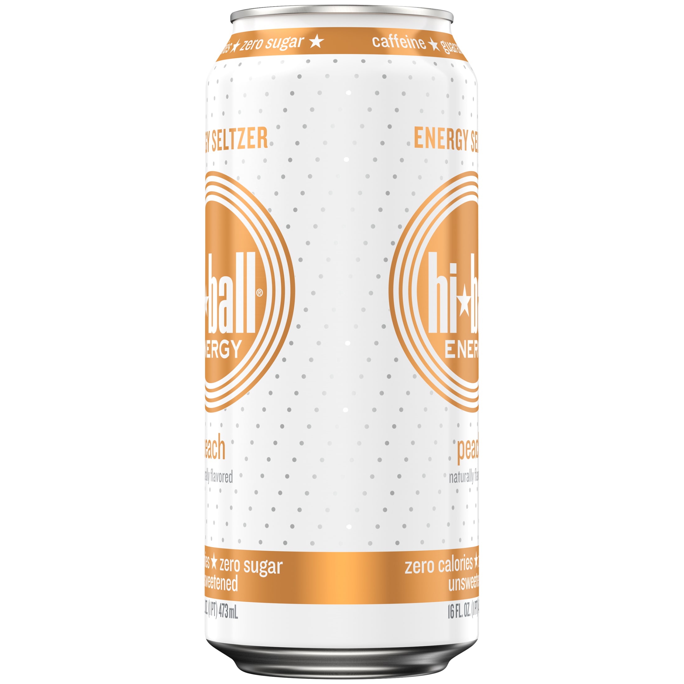 Hiball Energy Peach Energy Seltzer, 16 fl. oz. Can