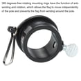 thumbnail image 4 of Flag Pole Rings Mounting Clips Rotating Fasteners 29mm x 27mm Black Pack of 2, 4 of 5