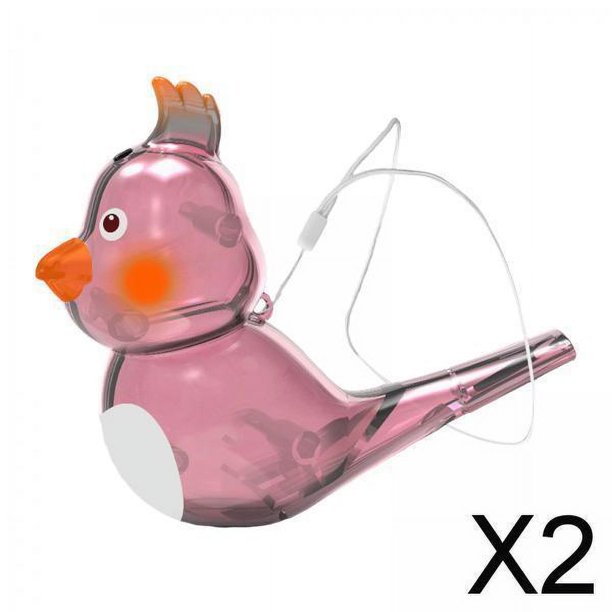 2x Silbato de Agua para Pájaros, Instrumento Musical, Juguetes de Baño Interesantes Y Creativos, Silbato de Dibujos Animados para Regalo, Juego de Bañ 2 piezas