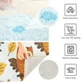 thumbnail image 4 of Toilet Rug U-Shaped Bathroom Rugs Non-Slip Soft Plush Machine Washable Contour Bath Mat Owls and Fall Leaf 24x20, 4 of 9