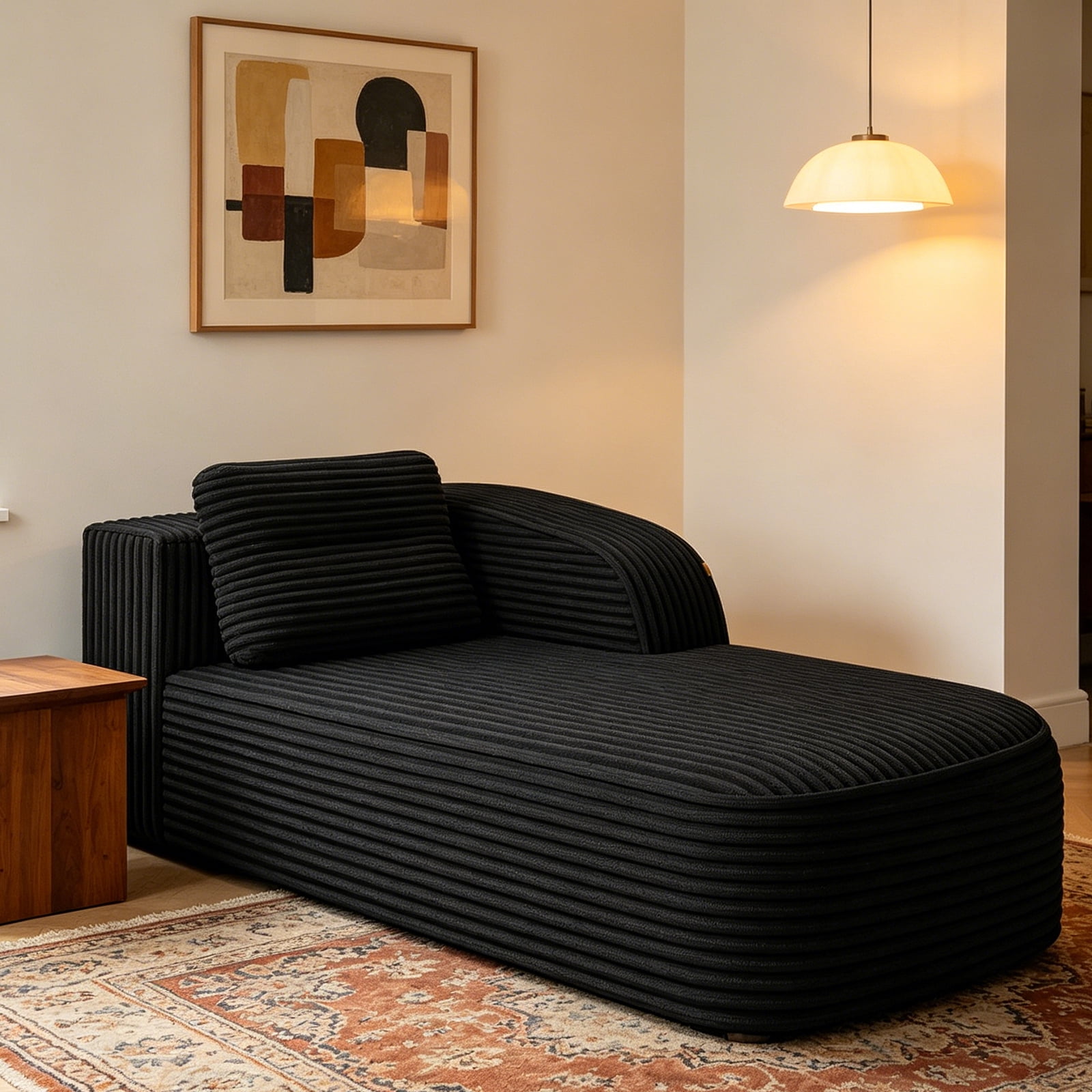 Pinmoco Cloud Sectional Couch for Living Room,Modern Modular Couch with Deep Seat and Side Pockets, Upholstered Couches Boneless Sofa, No Assembly Required, Black