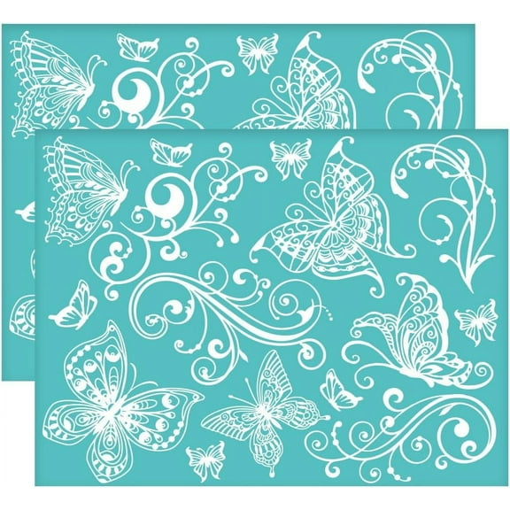 Self-Adhesive Silk Screen Printing Stencil for Painting on Wood DIY Decoration T-Shirt Fabric Butterfly 220x280mm