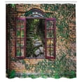 thumbnail image 3 of Ambesonne Country Shower Curtain, House Forest Wall, 69"Wx84"L, Multicolor, 3 of 3