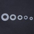 thumbnail image 4 of Kit surtido de 250 arandelas planas de nailon blanco, 6 tamaños: M2, M2,5, M3, M4, M5 y M6, 4 of 5