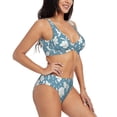 thumbnail image 2 of Daiia Lilies Flowers Women's Bikini Set Two Piece Swimsuit High Waisted Bikini Adjustable Straps Bikini Perfect for Beach, Pool, and Summer Vacation-XX-Large, 2 of 9
