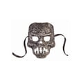 thumbnail image 2 of Halloween Textured Skull Mask Silver, 2 of 2