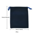 thumbnail image 3 of 5 pc Rectangle Velvet Packing Pouches Drawstring Bags for Gift Wrapping Blue 10x8cm, 3 of 6