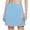Sky Blue, variant on QTBIUQ Girls Athletic Skort Fake Two Piece Skirt High Waist A-Line Solid Color Skirt for Running Tennis Casual Play Outfit