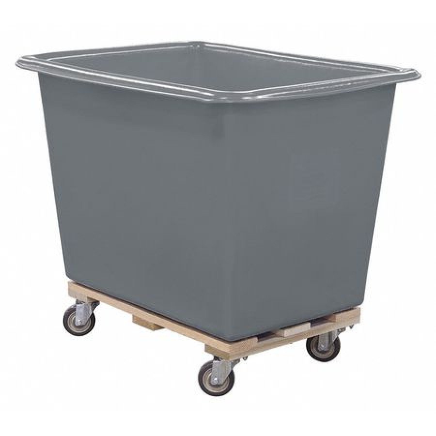 ZORO SELECT G20-GRX-PTA-4UNN Cube Truck,1 cu. yd.,600 lb. Cap,Gray - Walmart.com - Walmart.com