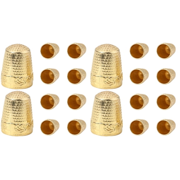 20 Pcs  Copper Sewing Thimble Convenient Finger Protector Vintage Style Finger Thimble Sewing Accessory