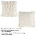 thumbnail image 3 of Somerset Home Mongolian Faux Fur Pillow Â– 22Â” Cover & Insert (Ivory), 3 of 3