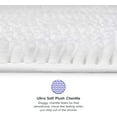 thumbnail image 2 of Tafts Ultra Soft Luxury Striped Bath Mat, Bathroom Rugs, Chenille Microfiber, Absorbent Non-Slip Machine Washable, Bathroom Decor, Super Plush Bath Mats for Bathroom, Room Decor, Cool White, 2 of 3