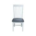 thumbnail image 4 of International Concepts Solid Wood Dining Side Chair in White and Gray (Set of 2), 4 of 7