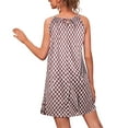 thumbnail image 1 of Qarigey Vestido informal con estampado sin mangas bohemio elegante estético vestido playero fiesta de vacaciones ropa de moda de verano Vestidos Rosado S Qarigey AP010895-49, 1 of 6