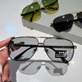 thumbnail image 2 of Oversized Vintage Sunglasses Men Women Fashion Polarized Photochromic Shades Eyewear Double Bridge Driving Sun Glasses - Green, 2 of 3
