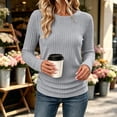 thumbnail image 2 of GUACER Ribbed Long Sleeve Tops for Women Crewneck Slim Fit Basic Tee Lightweight Knit Fall Casual Layering Undershirts, 2 of 9