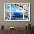 thumbnail image 2 of wall26 Canvas Print Wall Art Window View Japanese Sakura Cherry Blossom Mt. Fuji Wilderness Nature Photography Realism Scenic Landscape Colorful Multicolor for Living Room, Bedroom, Office - 16x24, 2 of 5