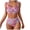 Hot Pink, variant on Wamejoo Women's High Waisted Bikini Sets Wide Straps Two Piece Swimsuit Floral Print Bathing Suits (Hot Pink, XL)