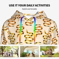 thumbnail image 4 of Uemuo Hand Drawn Snake Pattern Women's Hoodie with Eye-catching Drawstrings- Casual Pullover Hoodie with Kangaroo Pocket, Stylish Hooded Sweatshirt-X-Large, 4 of 7