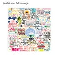 thumbnail image 1 of 50pcs Suitcase Sticker PVC Waterproof Laptop PVC Suitcase Sticker; Decal English Phrase Refrigerator Decoration Paster, Type 1, 1 of 8