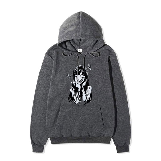 Ito Junji Tomie Shintaro Kato estilo gótico Harajuku hombre y mujer estudiante sudadera suelta pareja tops